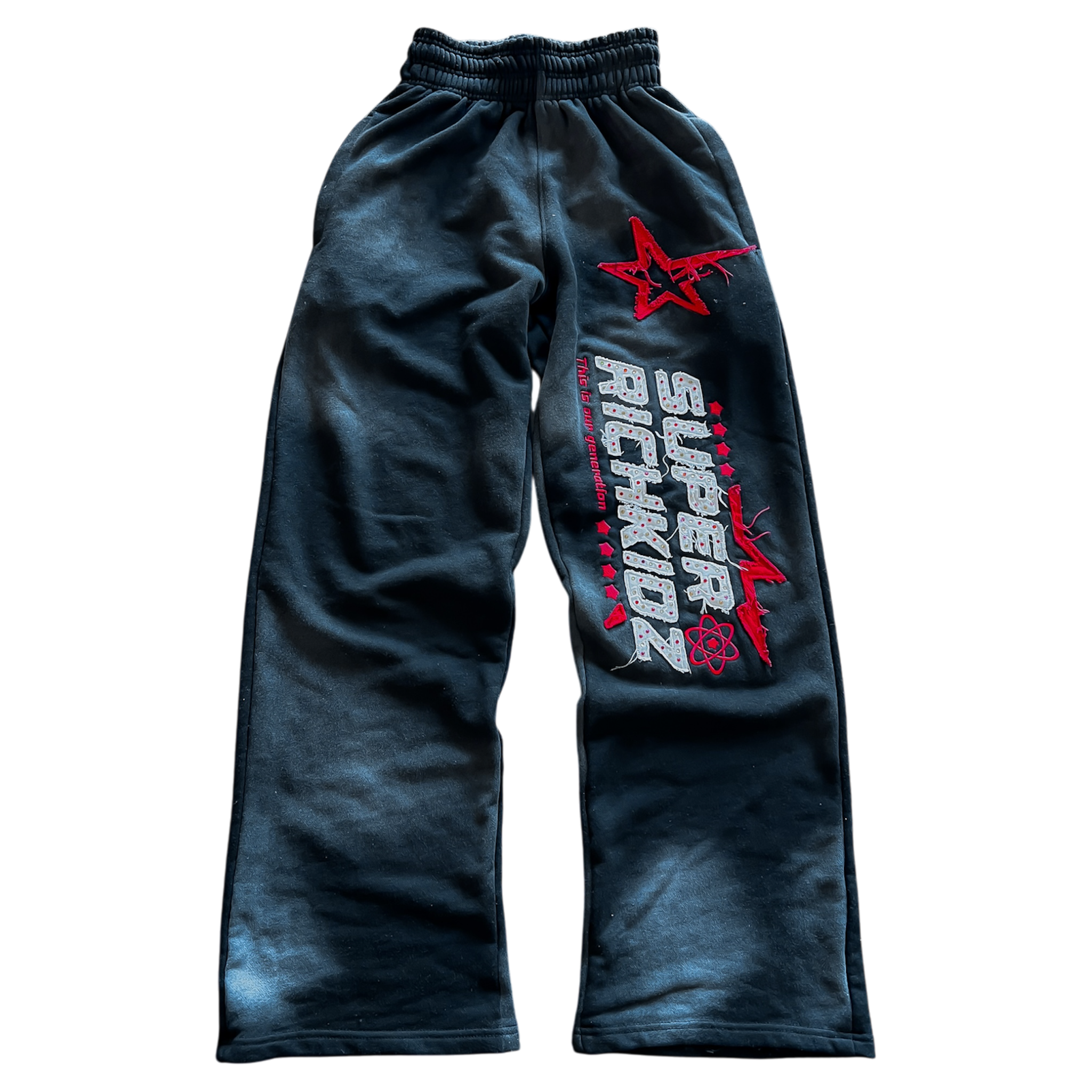 SUPERRICHKID V4 CROPPED BLACK PANTS