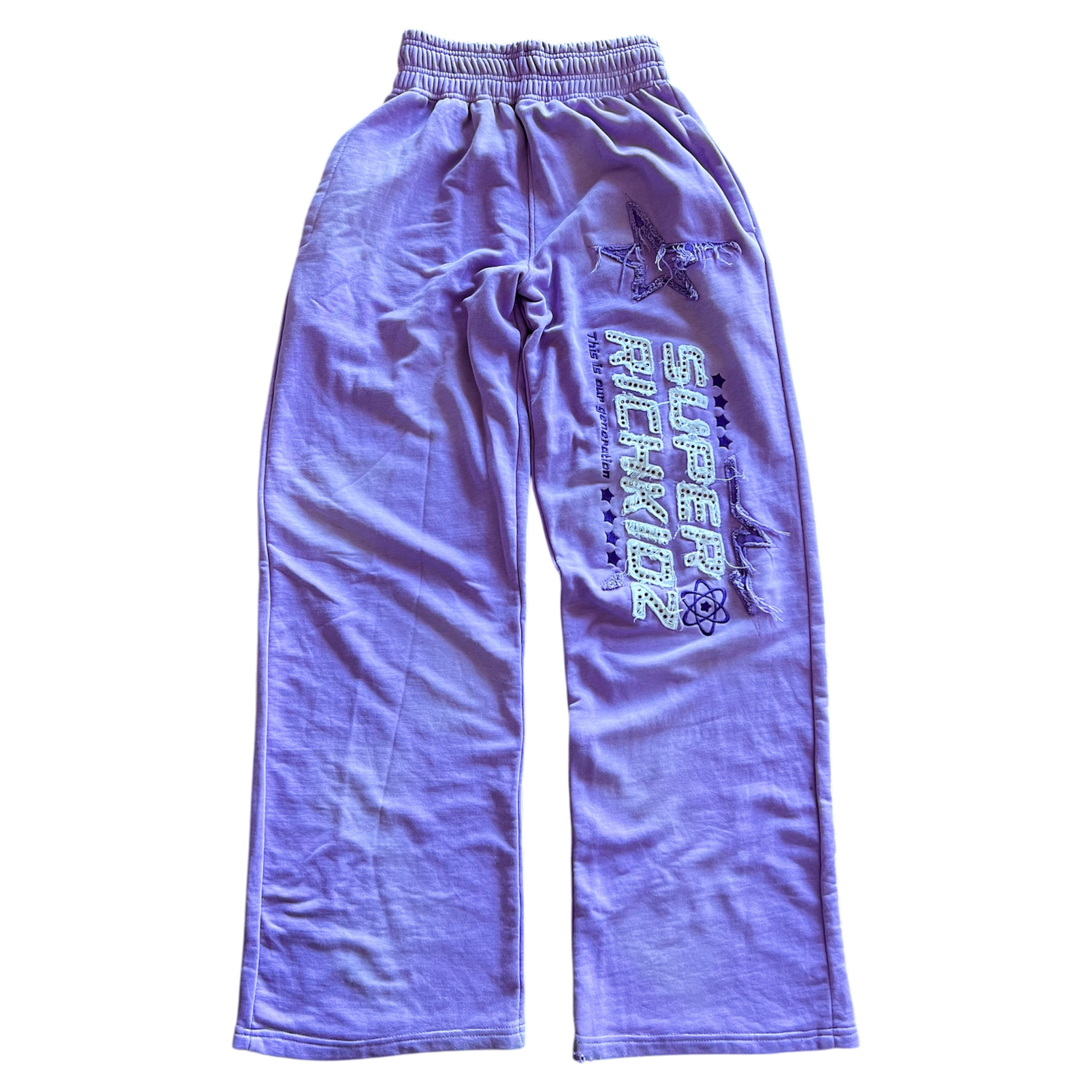 SUPERRICHKID V4 CROPPED PURPLE PANTS