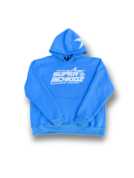 SUPERRICHKIDS V2 BLUE PUFF HOODIE